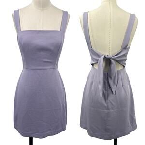 Aritzia Wilfred Aperture Mini Dress Open Tie Back Cut Out Crepe Lavender 4